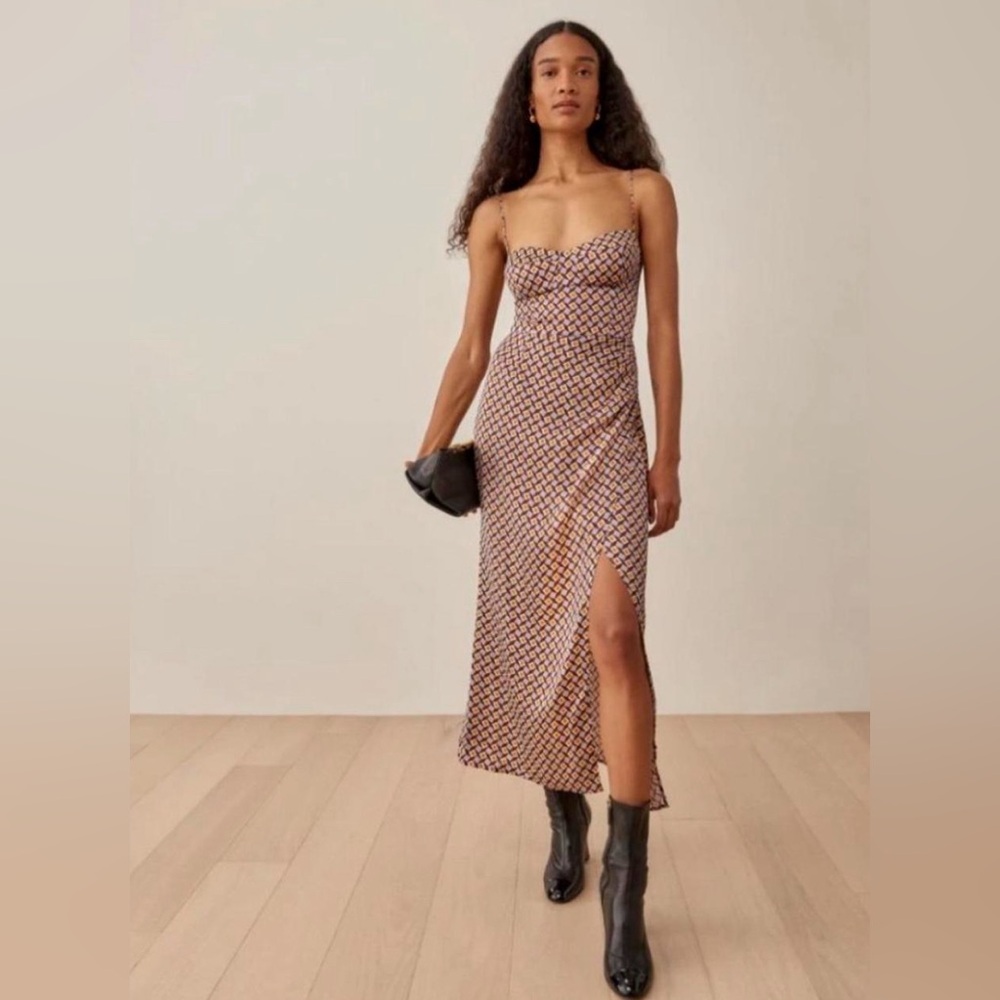 Reformation Silk Marguerite Dress